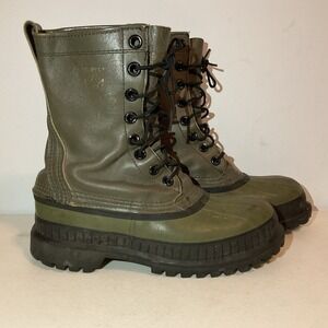 Rare Sorel Kaufman Trapper Boots Made In Canada Sz 7 Men's Duck Rubber Leather